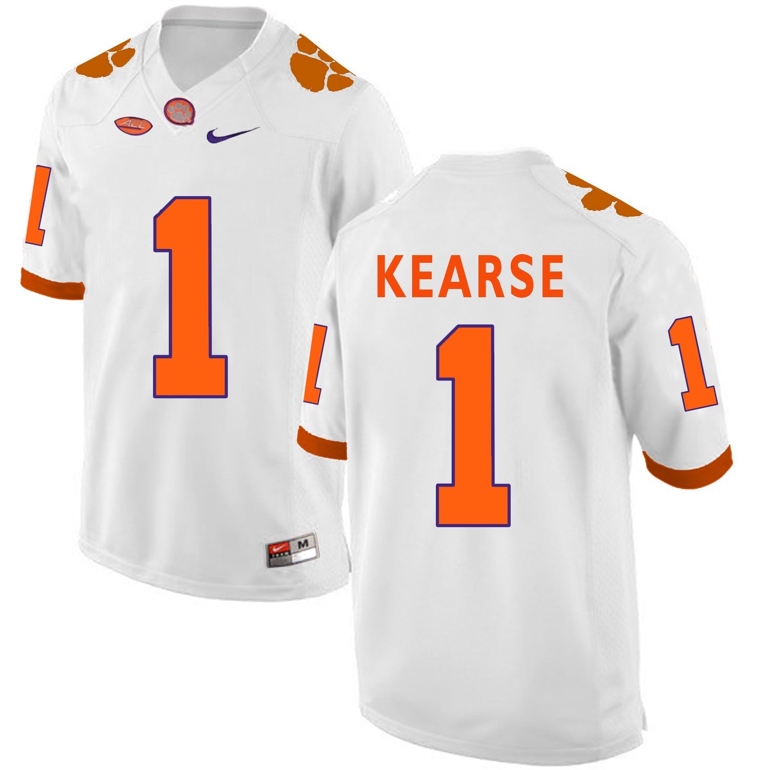 Jayron Kearse 1 White Style 2 College Football Jersey football jersey product view 1