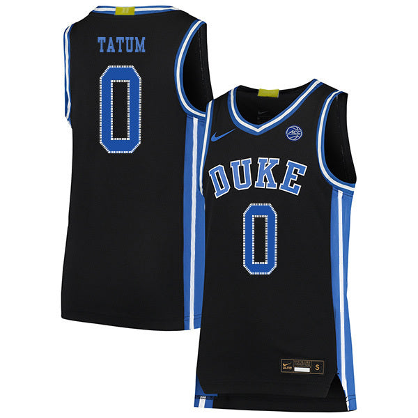 Jayson Tatum 0 Black College Football Jersey football jersey product view 1