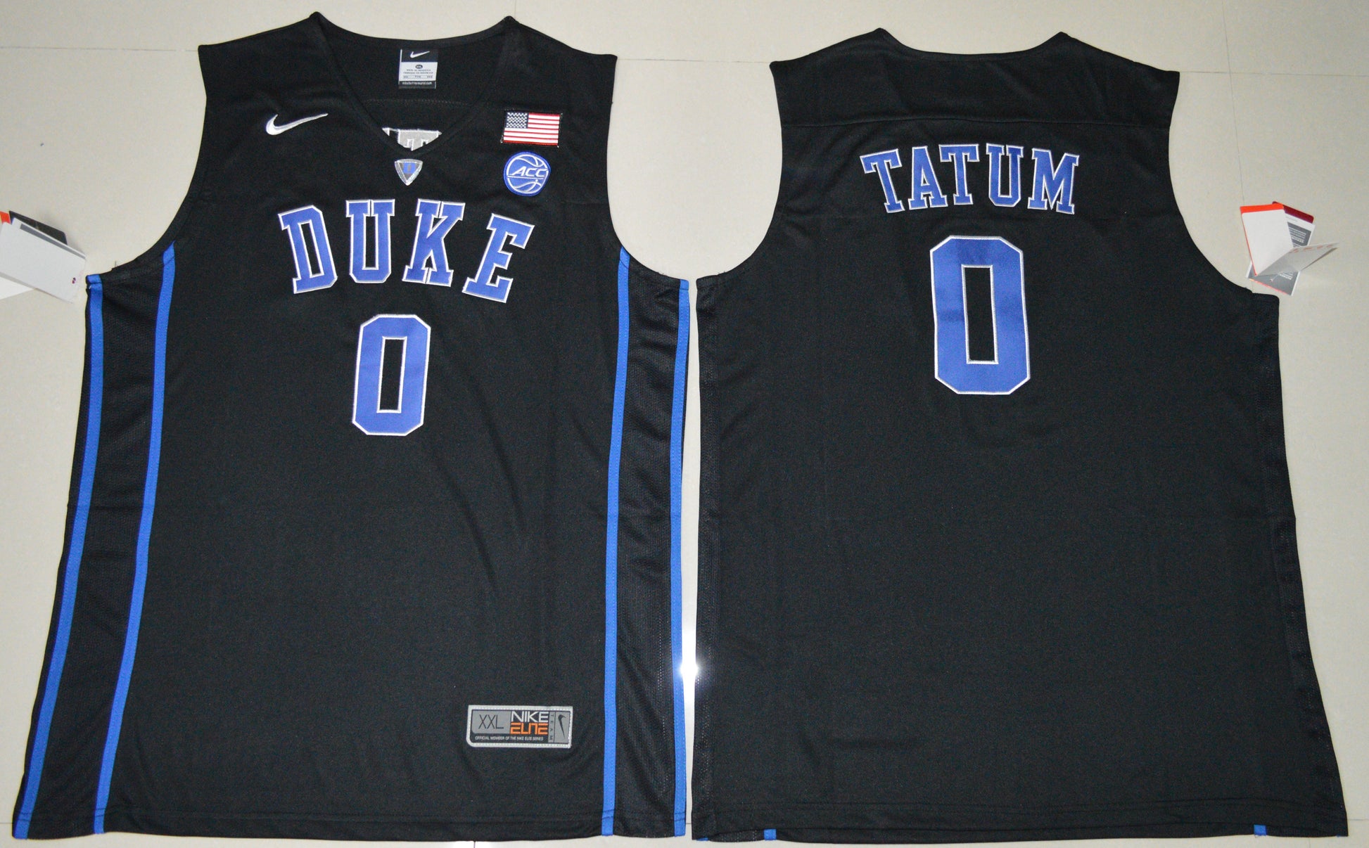 Jayson Tatum 0 Black 2017 College Football Jersey football jersey product view 1