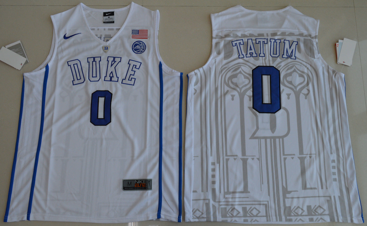 Jayson Tatum 0 White 2017 College Football Jersey football jersey product view 1