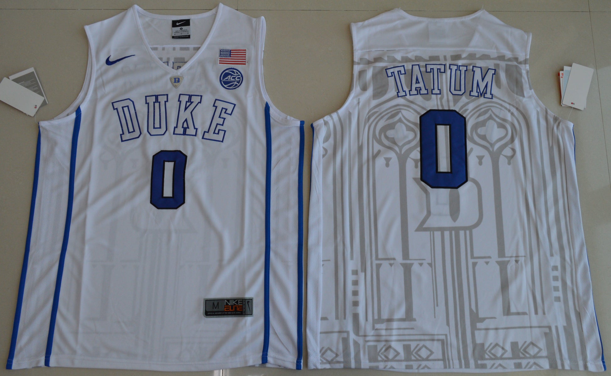 Jayson Tatum 0 White 2017 College Football Jersey football jersey product view 1