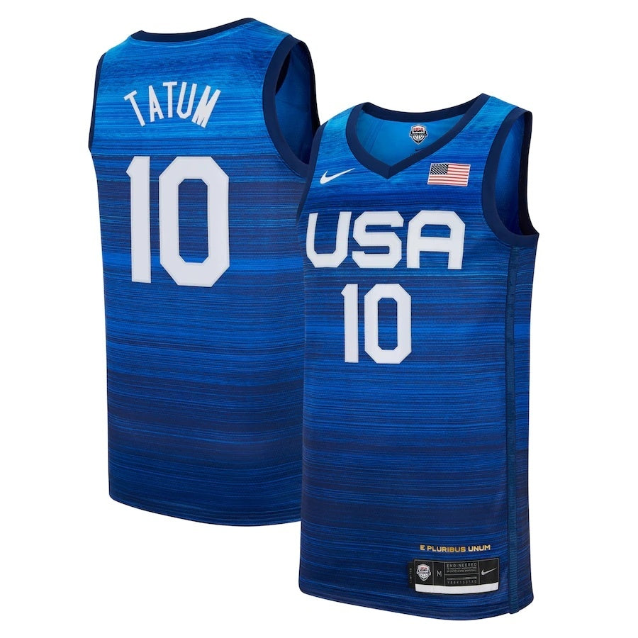 Jayson Tatum USA Basketball 2020 Summer Olympics Player Jersey - Navy Style 2 Basketball Jersey basketball jersey product view 1