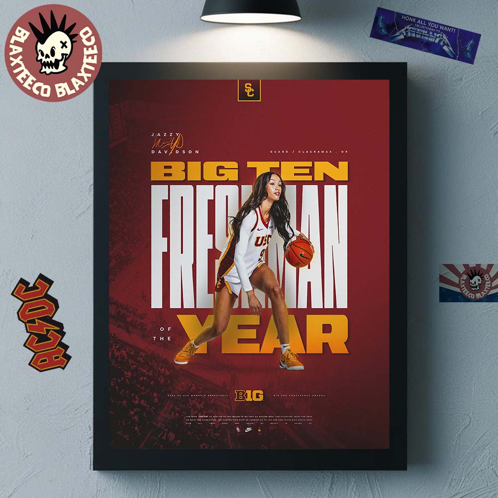 Jazzy Davidson USC Trojans Womens Basketball Big 10 Freshman Of The Year Home Decor Poster Canvas - T-Shirt, Sweatshirt, Hoodie