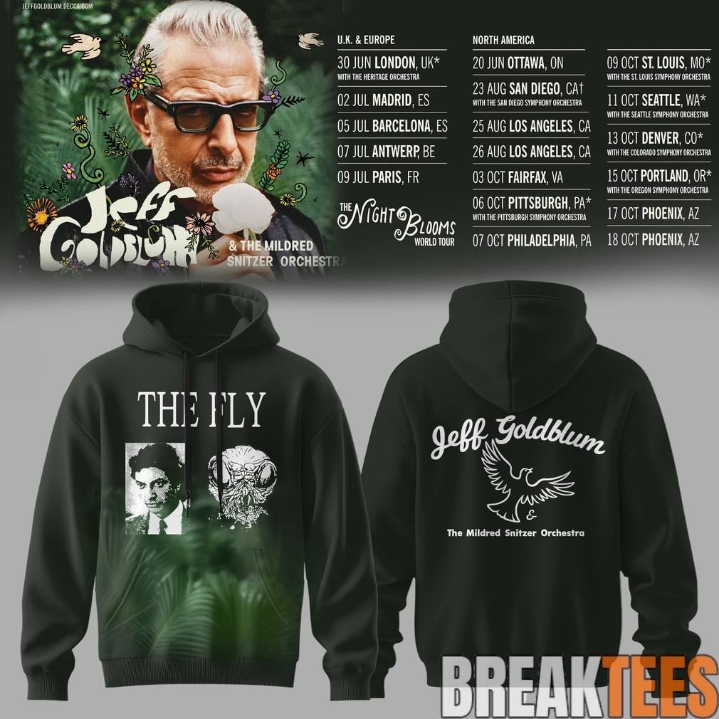 Jeff Goldblum Tour 2026 Hoodie Unisex T-shirt, Sweatshirt, Hoodie, Long Sleeve Tee - T-Shirt, Sweatshirt, Hoodie