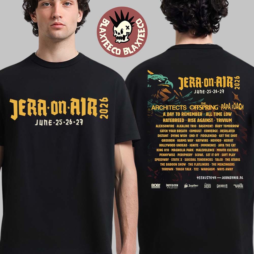 Jera On Air 2026 Festival Full Lineup In Ysselsteyn Netherlands On June 25 26 27 2026 Two Sided T-Shirt - T-Shirt, Sweatshirt, Hoodie