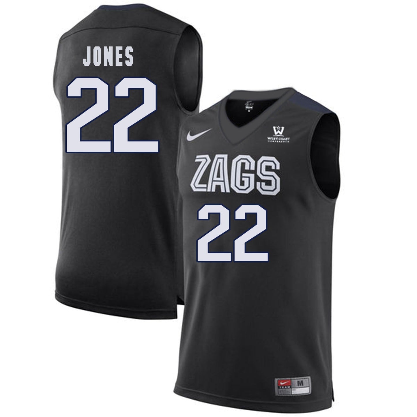 Jeremy Jones 22 Black College Football Jersey football jersey product view 1