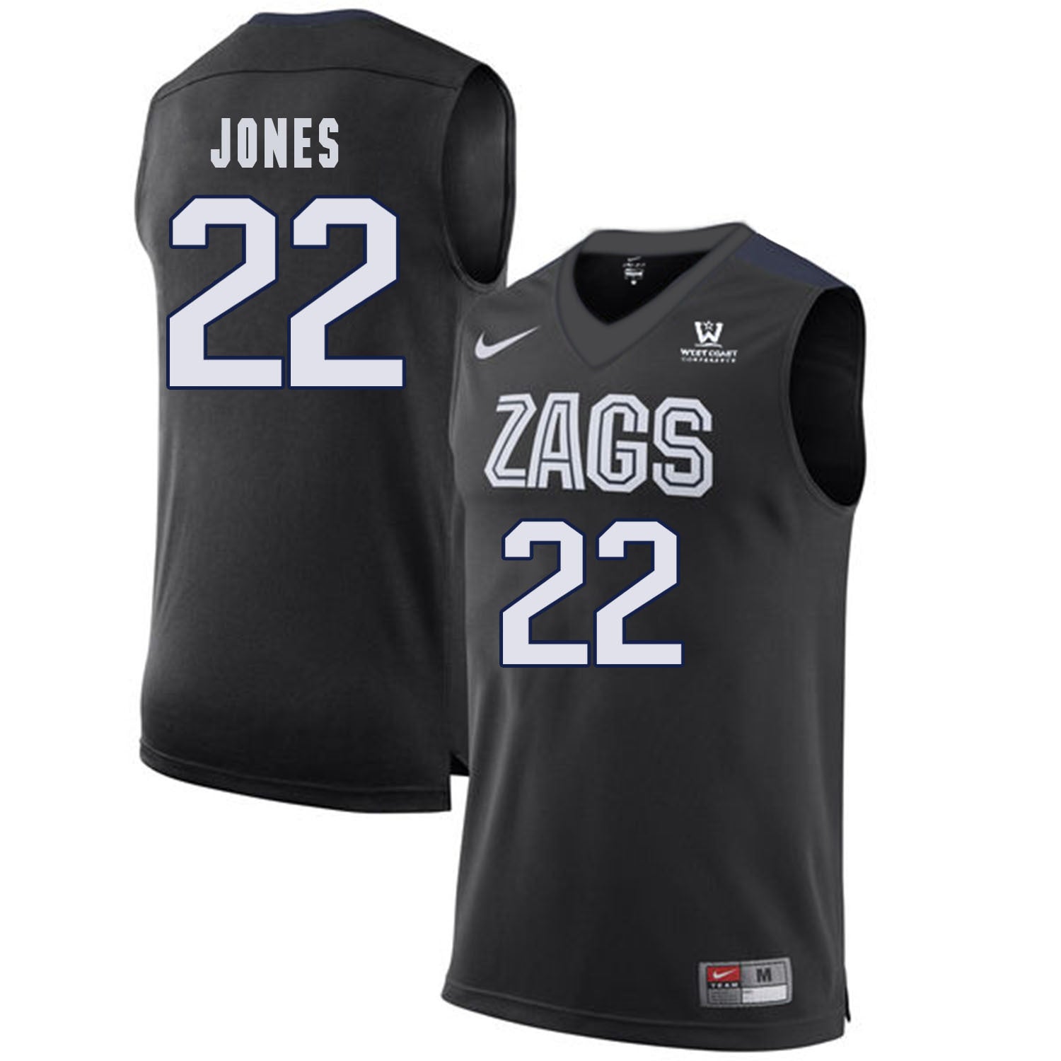 Jeremy Jones 22 Black College Football Jersey football jersey product view 1