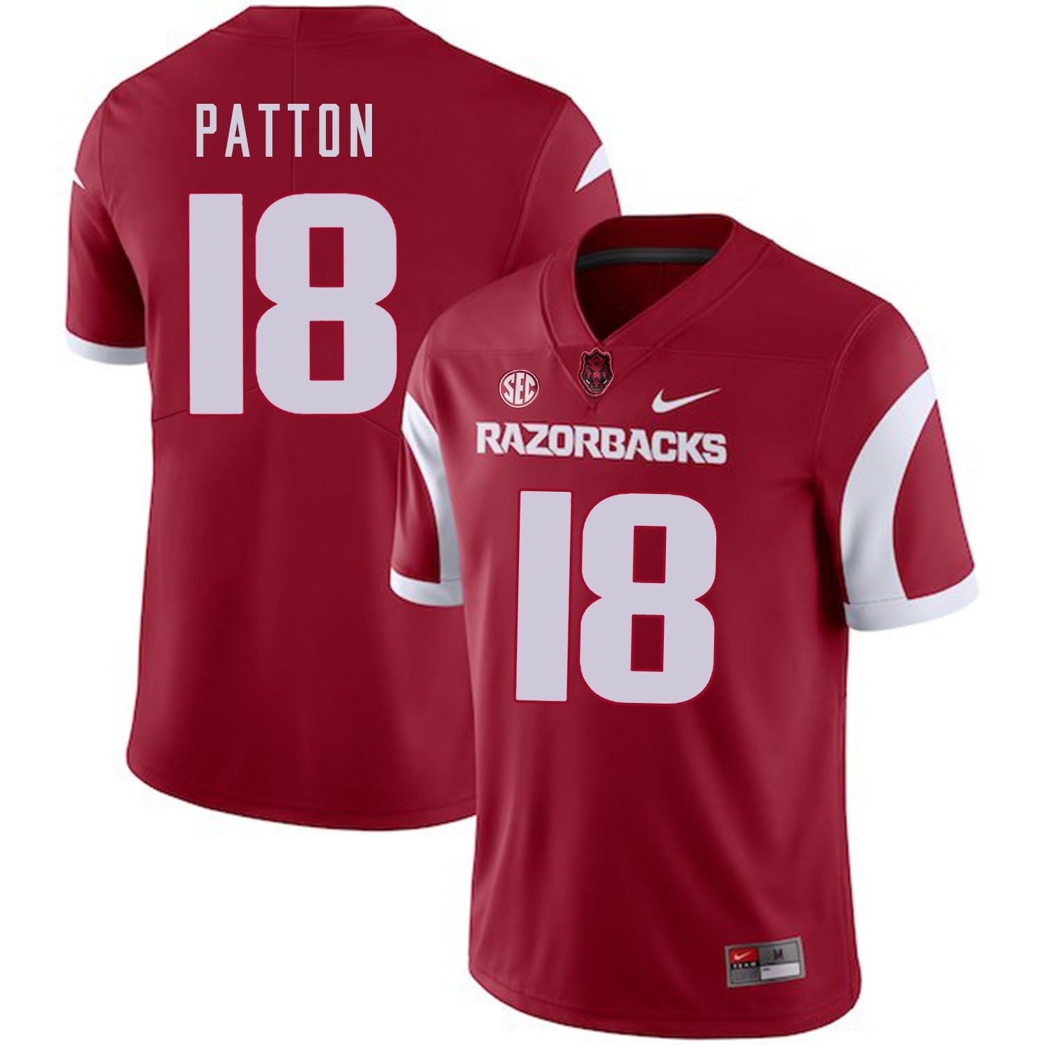 Jeremy Patton 18 Red College Football Jersey football jersey product view 1
