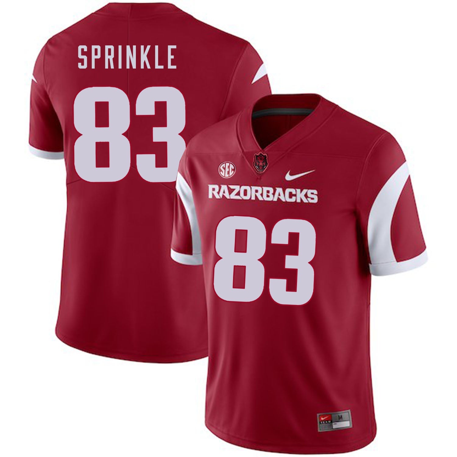 Jeremy Sprinkle 83 Red College Football Jersey football jersey product view 1
