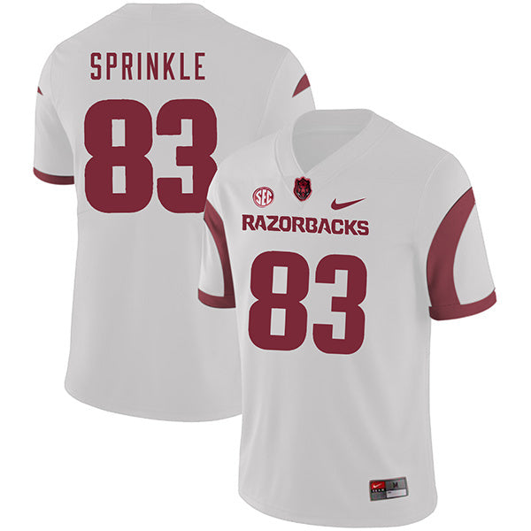 Jeremy Sprinkle 83 White College Football Jersey football jersey product view 1
