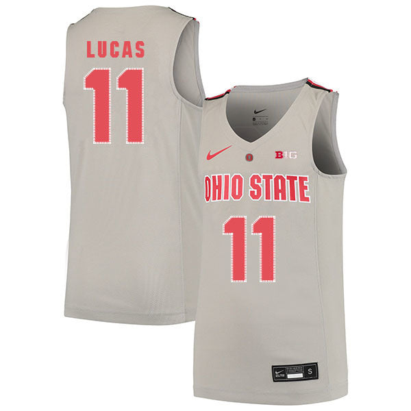 Jerry Lucas 11 Gray College Football Jersey football jersey product view 1
