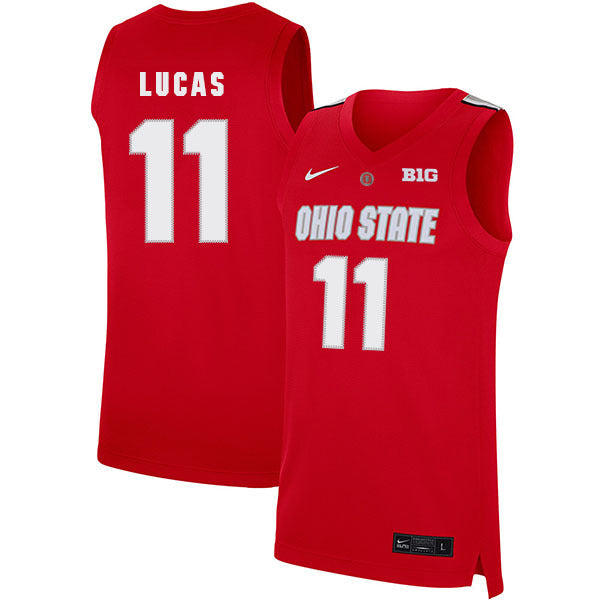 Jerry Lucas 11 Scarlet College Football Jersey football jersey product view 1