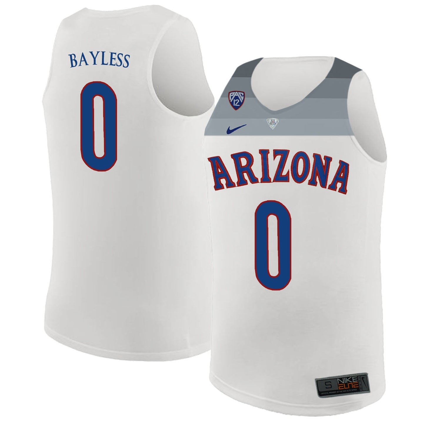 Jerryd Bayless 0 White College Football Jersey football jersey product view 1