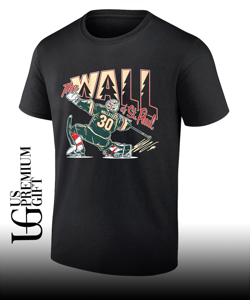 Jesper Wallstedt The Wall Of St. Paul Minnesota Wild Hockey signature shirt Unisex T-shirt, Sweatshirt, Hoodie, Long Sleeve Tee - T-Shirt, Sweatshirt, Hoodie