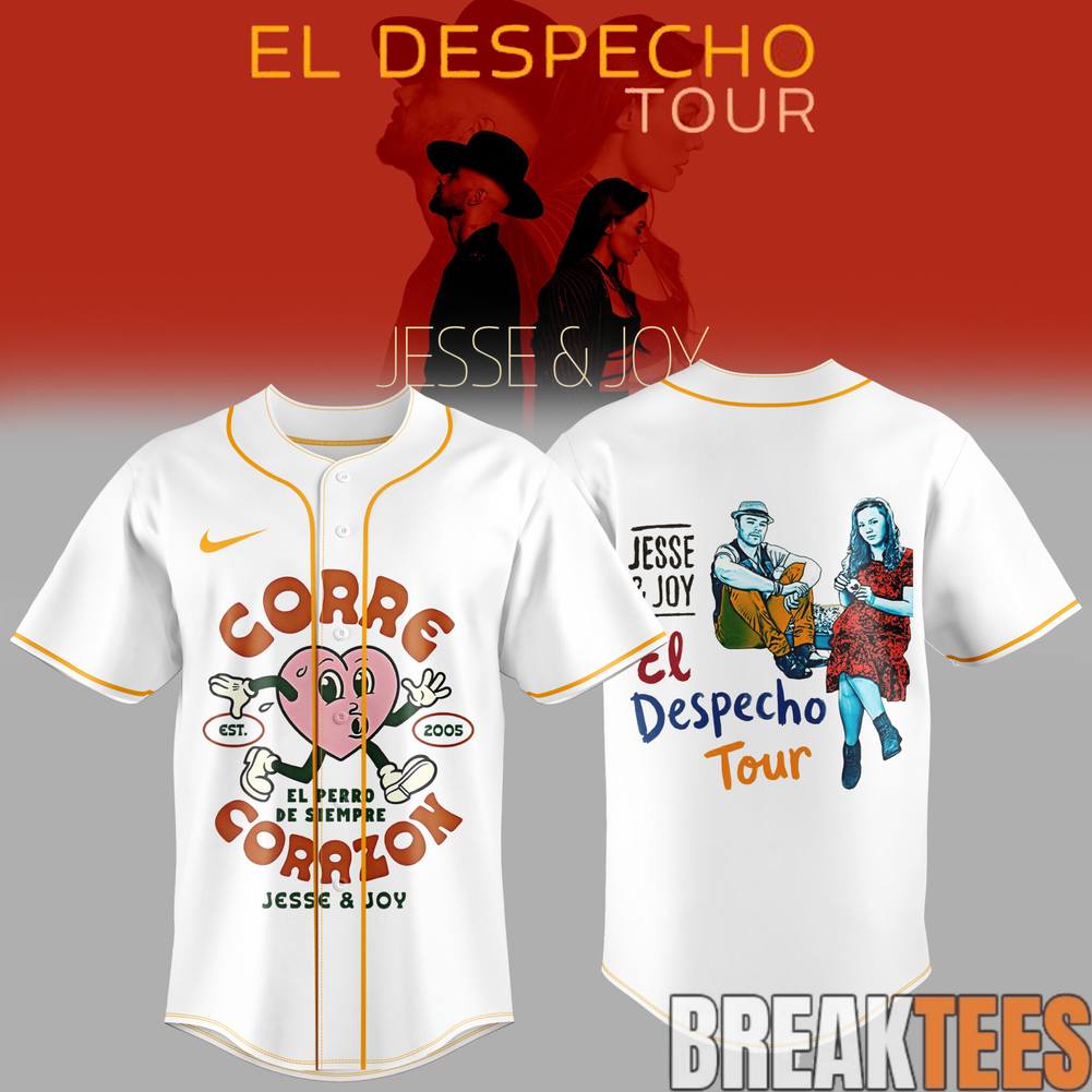 Jesse & Joy El Despecho Tour 2026 Baseball Jersey baseball jersey product view 1