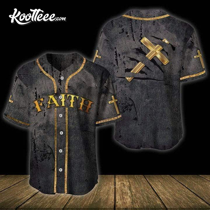 Jesus Cross Christian Gift For Men Baseball Jersey baseball jersey product view 1