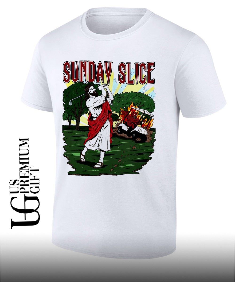 Jesus Golfed Sunday Slice shirt Unisex T-shirt, Sweatshirt, Hoodie, Long Sleeve Tee - T-Shirt, Sweatshirt, Hoodie