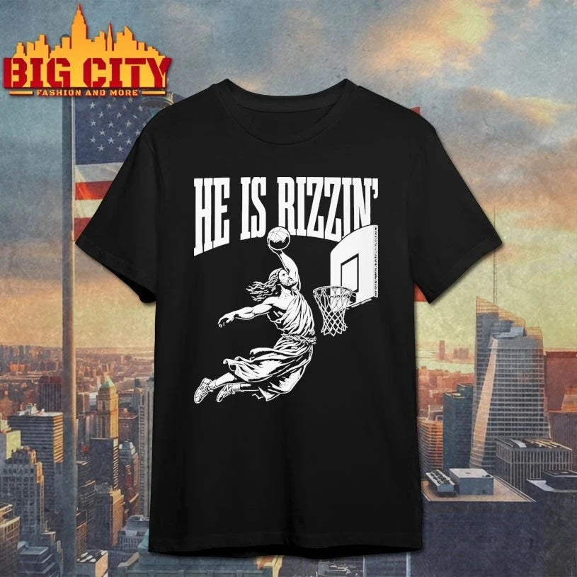 Jesus Has Rizzen basketball shirt Unisex T-shirt, Sweatshirt, Hoodie, Long Sleeve Tee - T-Shirt, Sweatshirt, Hoodie