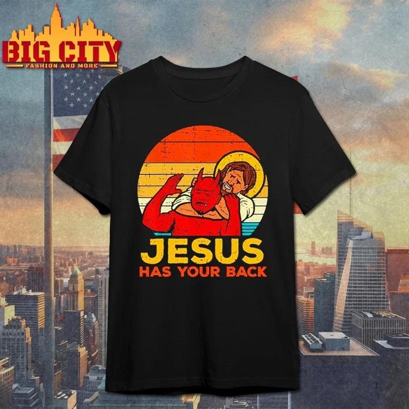 Jesus Has Your Back vintage shirt Unisex T-shirt, Sweatshirt, Hoodie, Long Sleeve Tee - T-Shirt, Sweatshirt, Hoodie