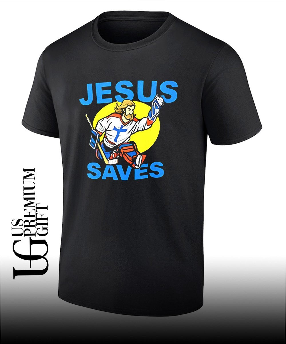 Jesus Saves Hockey shirt Unisex T-shirt, Sweatshirt, Hoodie, Long Sleeve Tee - T-Shirt, Sweatshirt, Hoodie