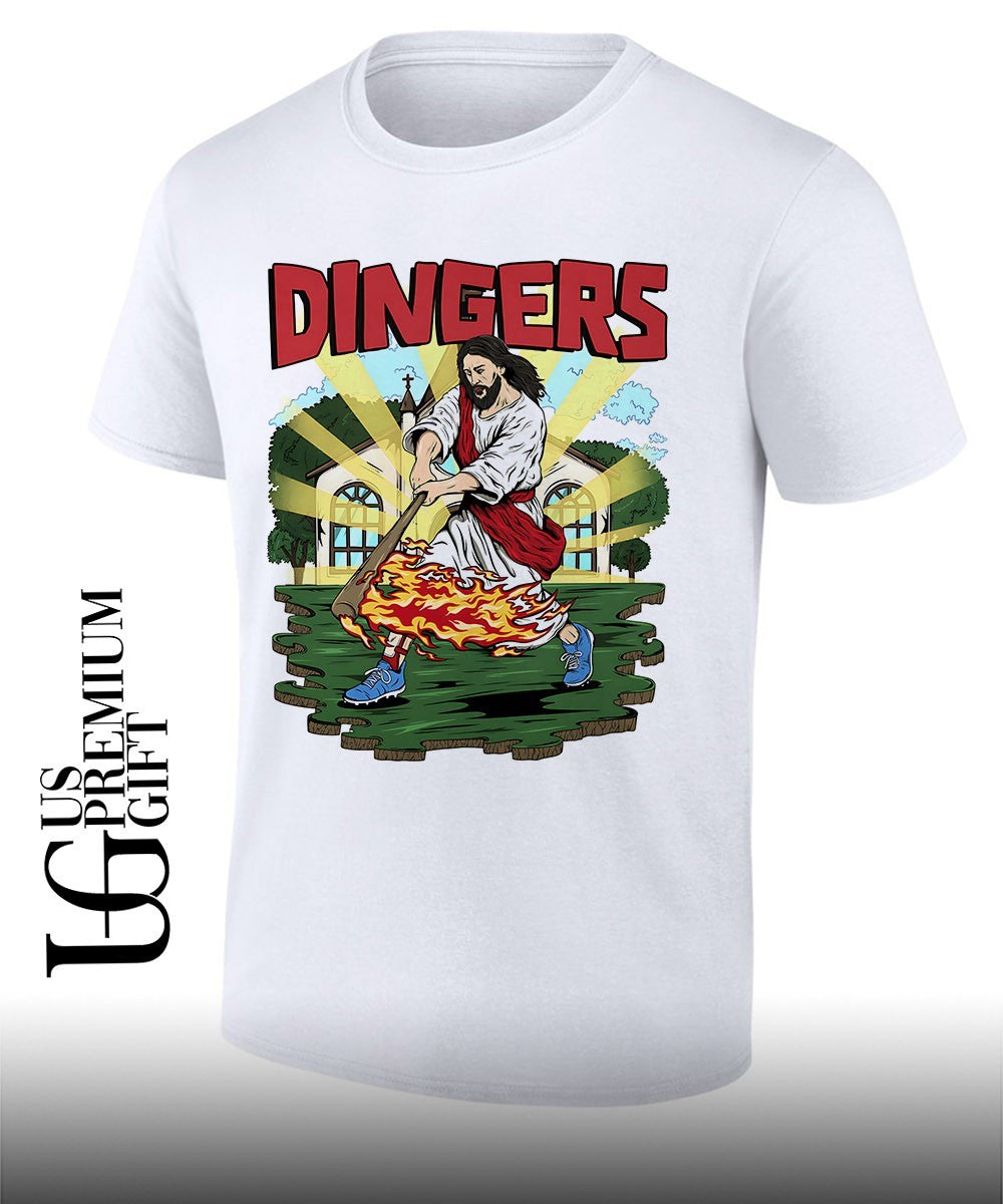 Jesus hits dingers Baseball shirt Unisex T-shirt, Sweatshirt, Hoodie, Long Sleeve Tee - T-Shirt, Sweatshirt, Hoodie