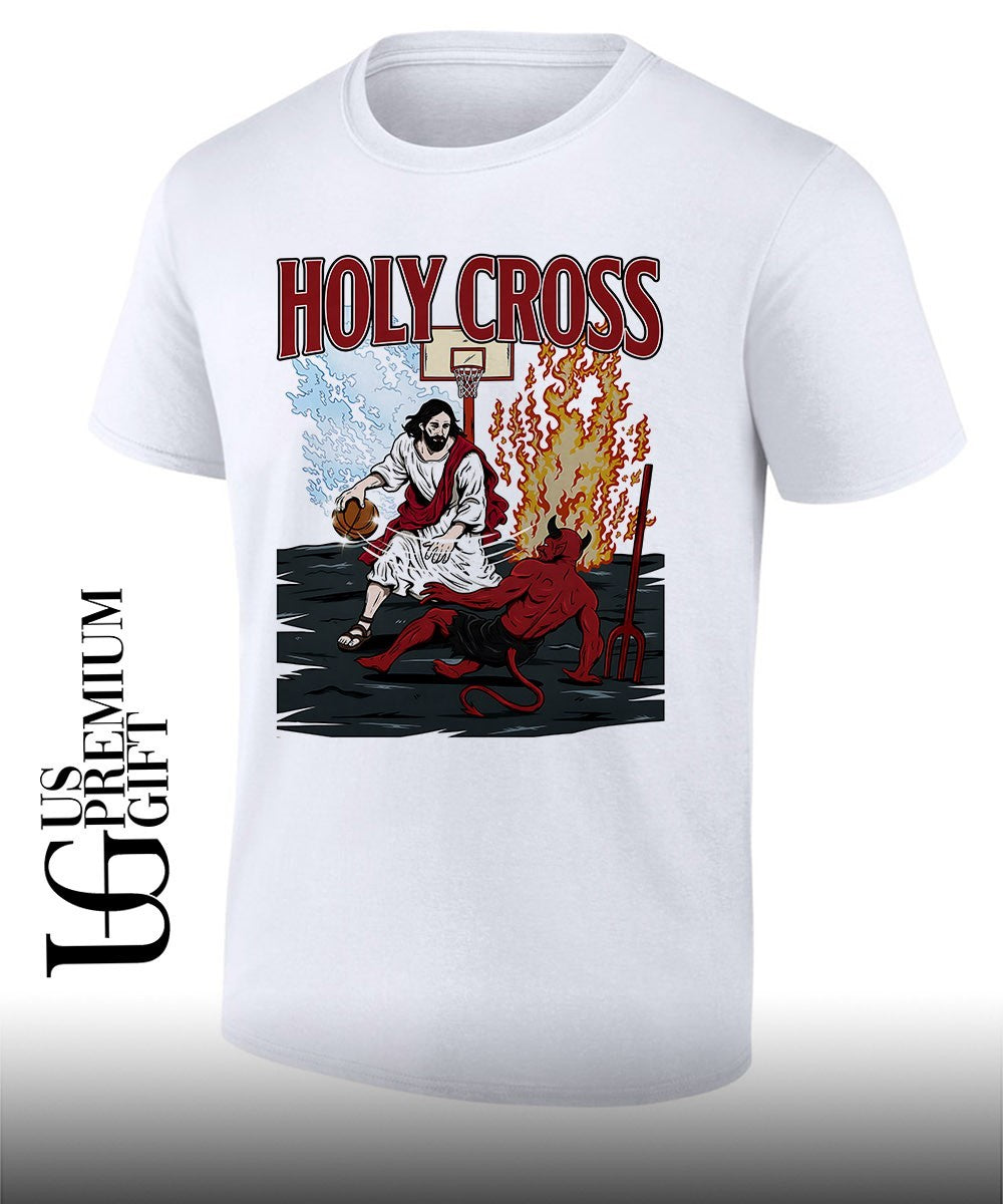 Jesus holy cross basketball shirt Unisex T-shirt, Sweatshirt, Hoodie, Long Sleeve Tee - T-Shirt, Sweatshirt, Hoodie