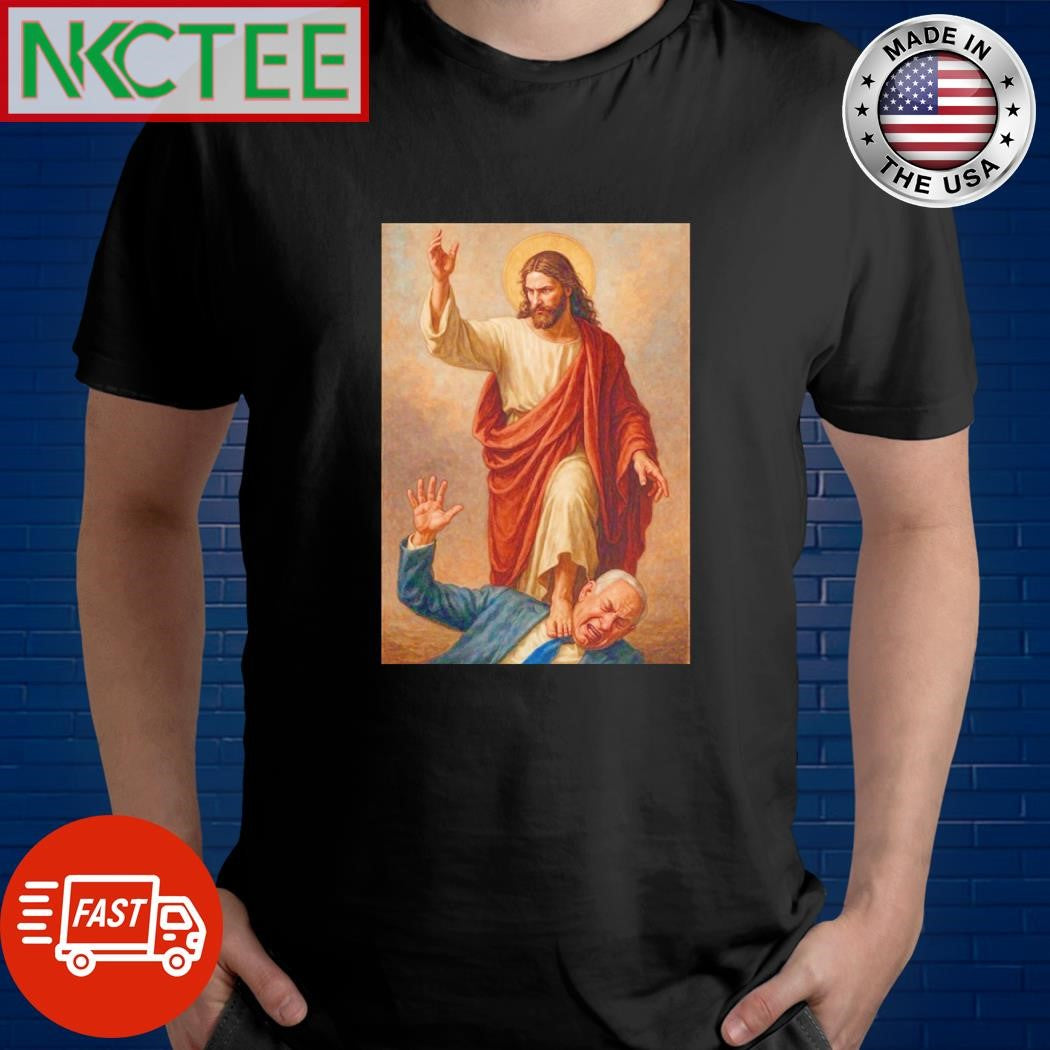 Jesus kick Benjamin Netanyahu shirt Unisex T-shirt, Sweatshirt, Hoodie, Long Sleeve Tee - T-Shirt, Sweatshirt, Hoodie