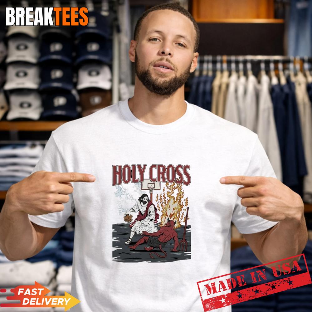 Jesus vs Devil Holy Cross Basketball T-Shirt Unisex T-shirt, Sweatshirt, Hoodie, Long Sleeve Tee - T-Shirt, Sweatshirt, Hoodie