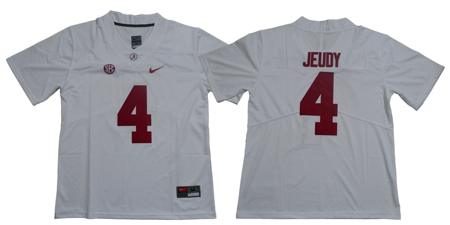 Jeudy 4 Legend White College Football Jersey football jersey product view 1