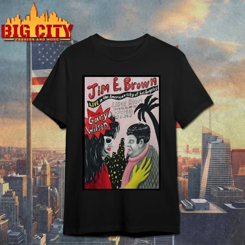 Jim E. Brown Jan 9 2026 Lodge Room Highland Park in Los Angeles CA Poster shirt Unisex T-shirt, Sweatshirt, Hoodie, Long Sleeve Tee - T-Shirt, Sweatshirt, Hoodie