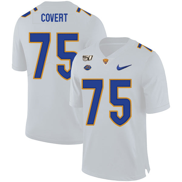 Jimbo Covert 75 White College Football Jersey football jersey product view 1