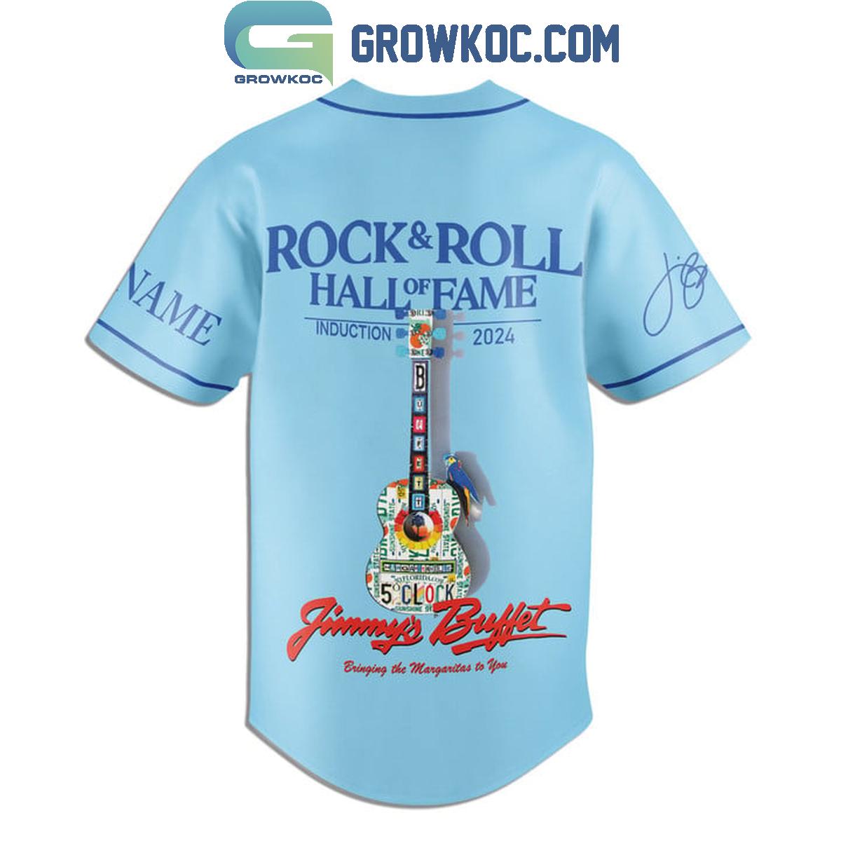 Jimmy Buffett Introduction Of Rock And Roll 2024 Personalized Baseball Jersey baseball jersey product view 3