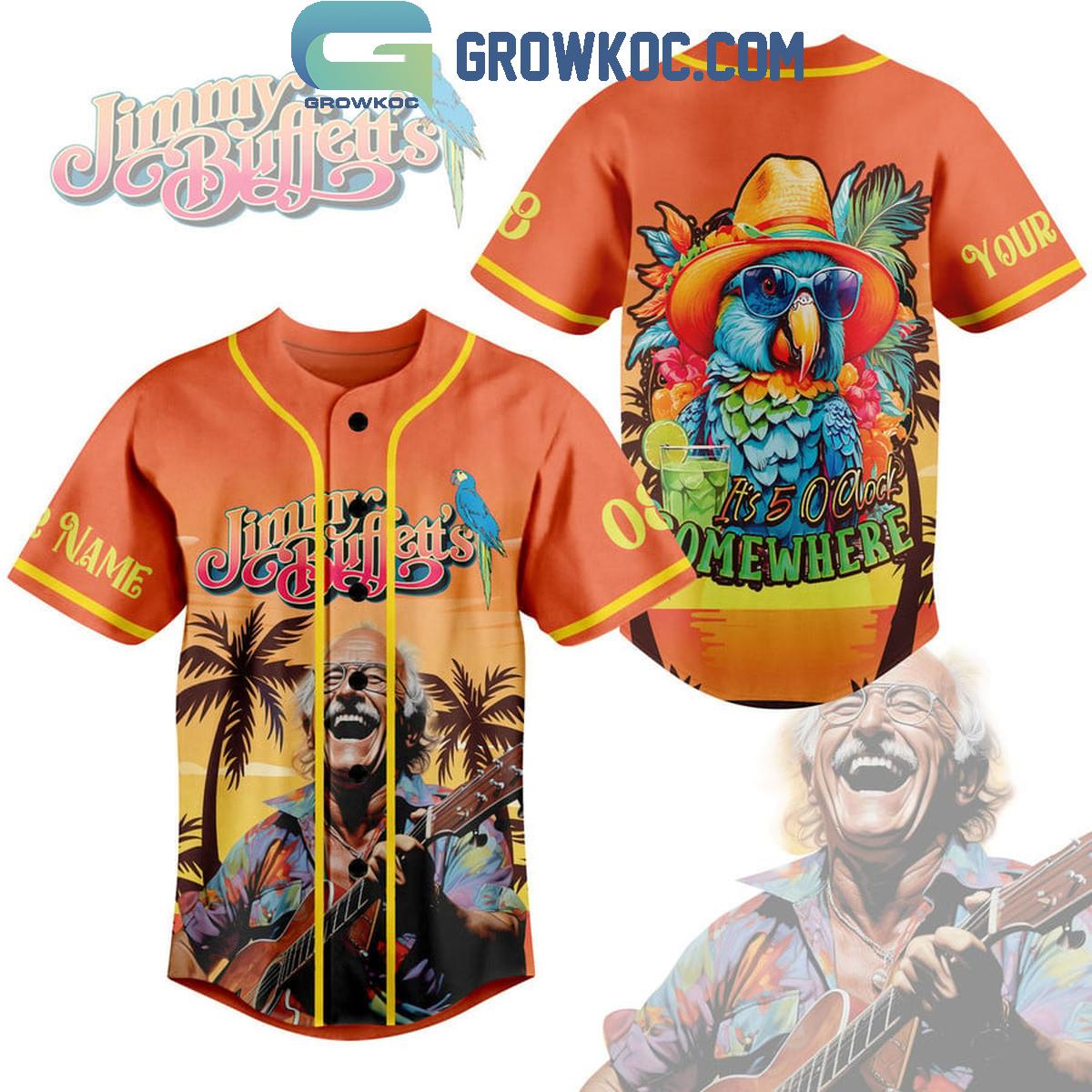 Jimmy Buffett It’s Five O’Clock 2024 Personalized Baseball Jersey baseball jersey product view 1
