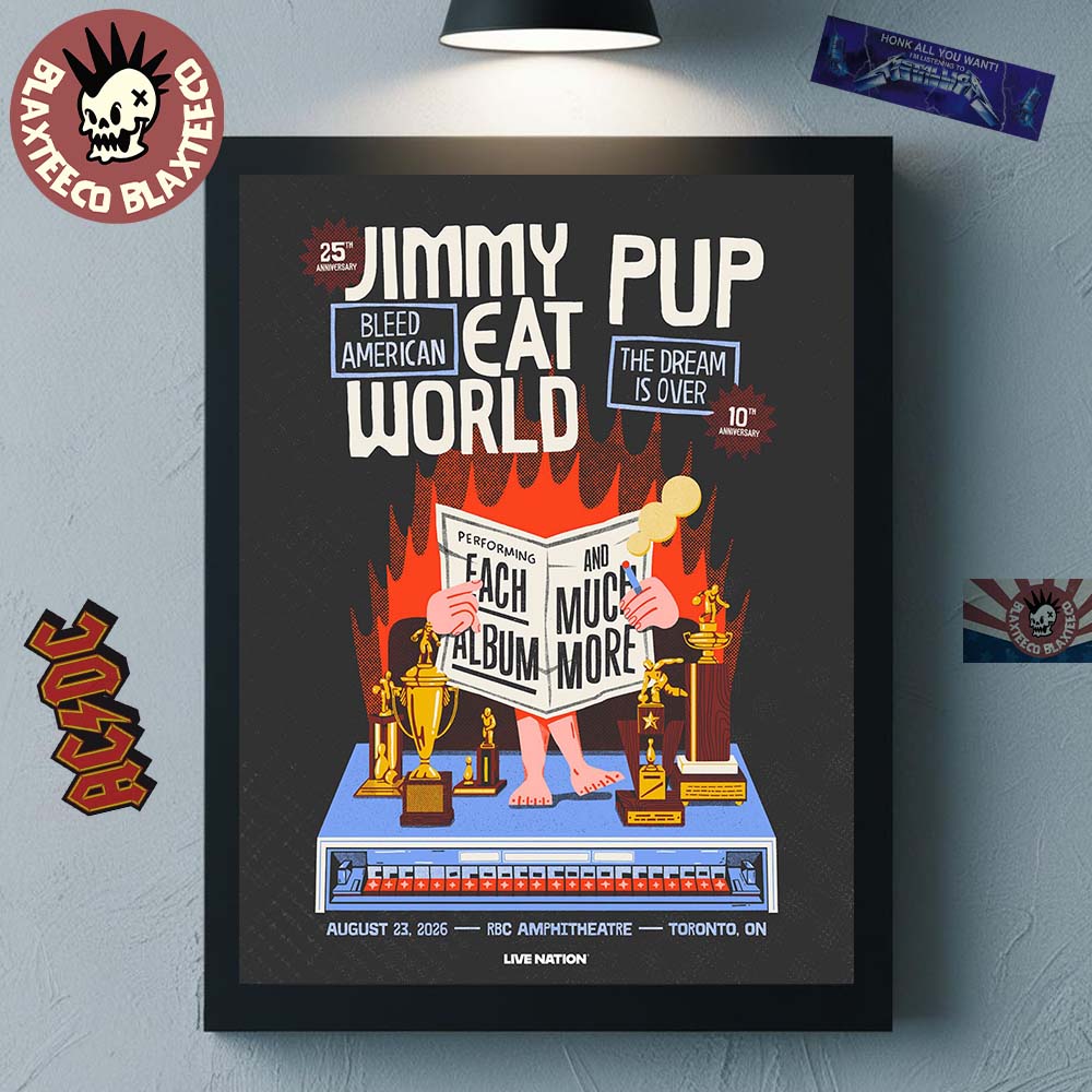 Jimmy Eat World Celebrate 25th Anniversary Of Bleed American Live At RBC Amphitheatre In Toronto Ontario On August 23 2026 Decor Poster Canvas - T-Shirt, Sweatshirt, Hoodie