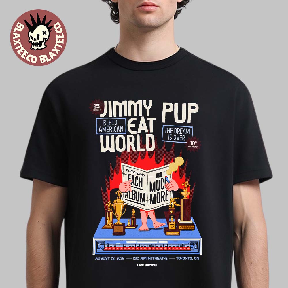 Jimmy Eat World Celebrate 25th Anniversary Of Bleed American Live At RBC Amphitheatre In Toronto Ontario On August 23 2026 T-Shirt - T-Shirt, Sweatshirt, Hoodie