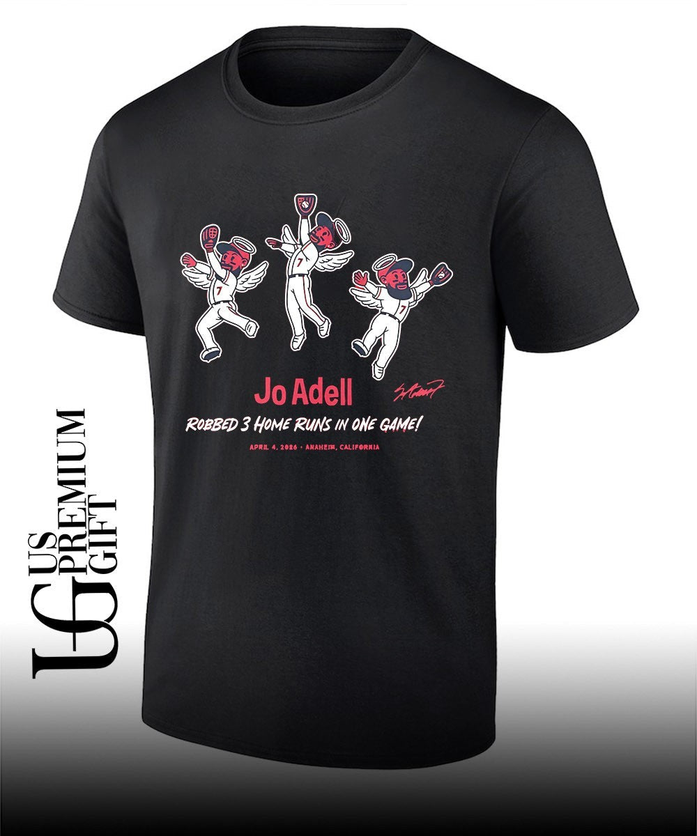 Jo Adell Robbed 3 Home Runs In One Game Los Angeles Angels MLB signature shirt Unisex T-shirt, Sweatshirt, Hoodie, Long Sleeve Tee - T-Shirt, Sweatshirt, Hoodie