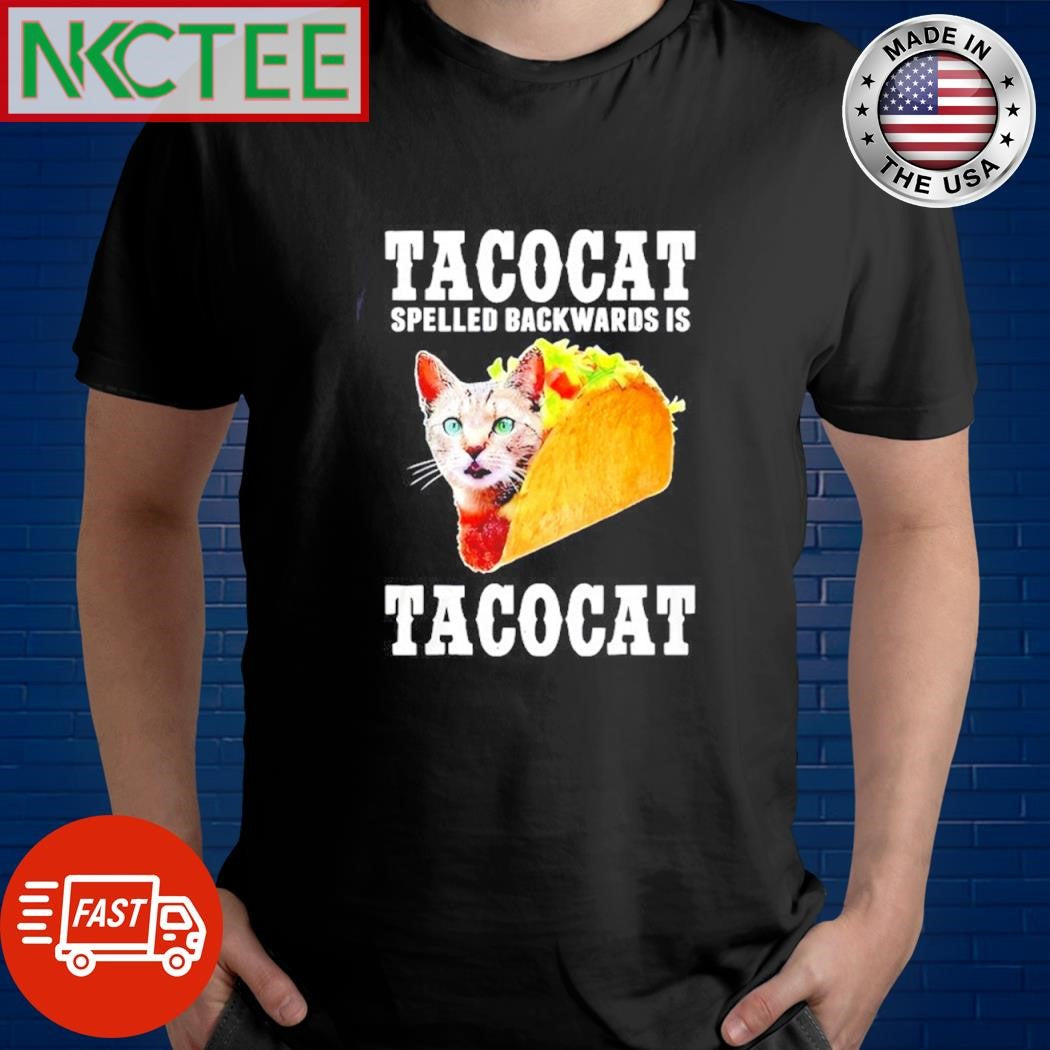 Joe Burrow Wearing Tacocat Spelled Backwards Is Tacocat cat shirt Unisex T-shirt, Sweatshirt, Hoodie, Long Sleeve Tee - T-Shirt, Sweatshirt, Hoodie