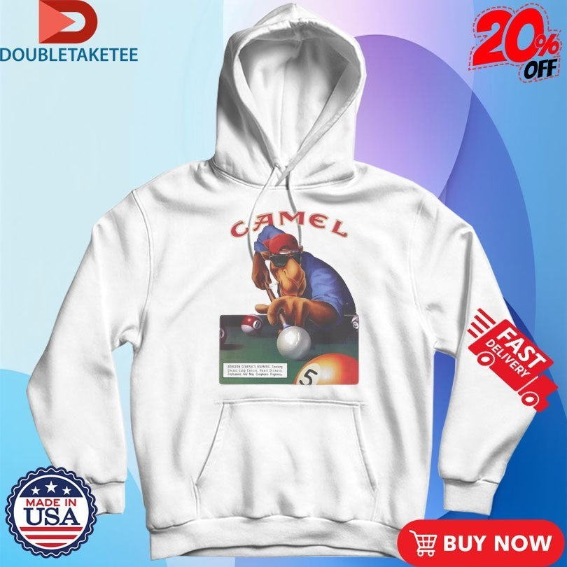 Joe Camel 75th Birthday Billiards Cigarettes - Adult & Kids T-Shirts, Sweatshirts & Hoodies apparel design preview 2