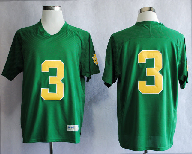 Joe Montana 3 Green College Football Jersey football jersey product view 1