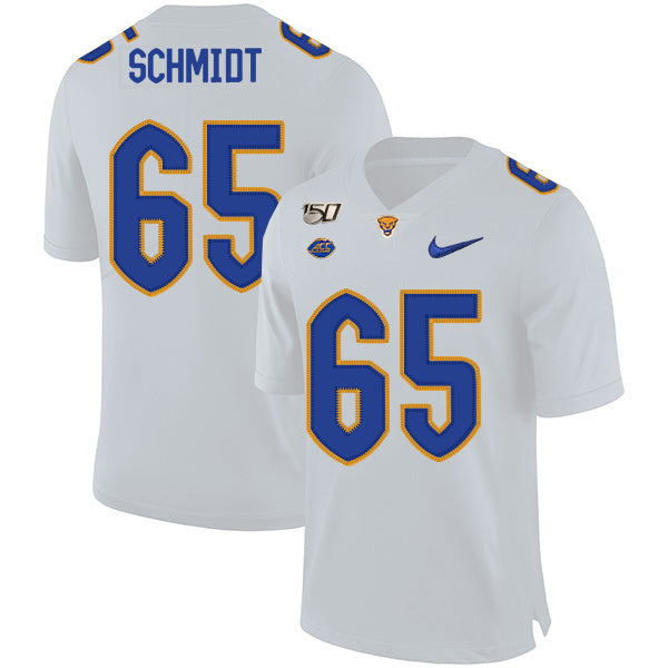 Joe Schmidt 65 White College Football Jersey football jersey product view 1
