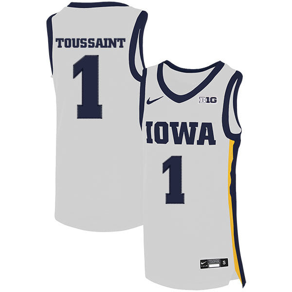 Joe Toussaint 1 White College Football Jersey football jersey product view 1