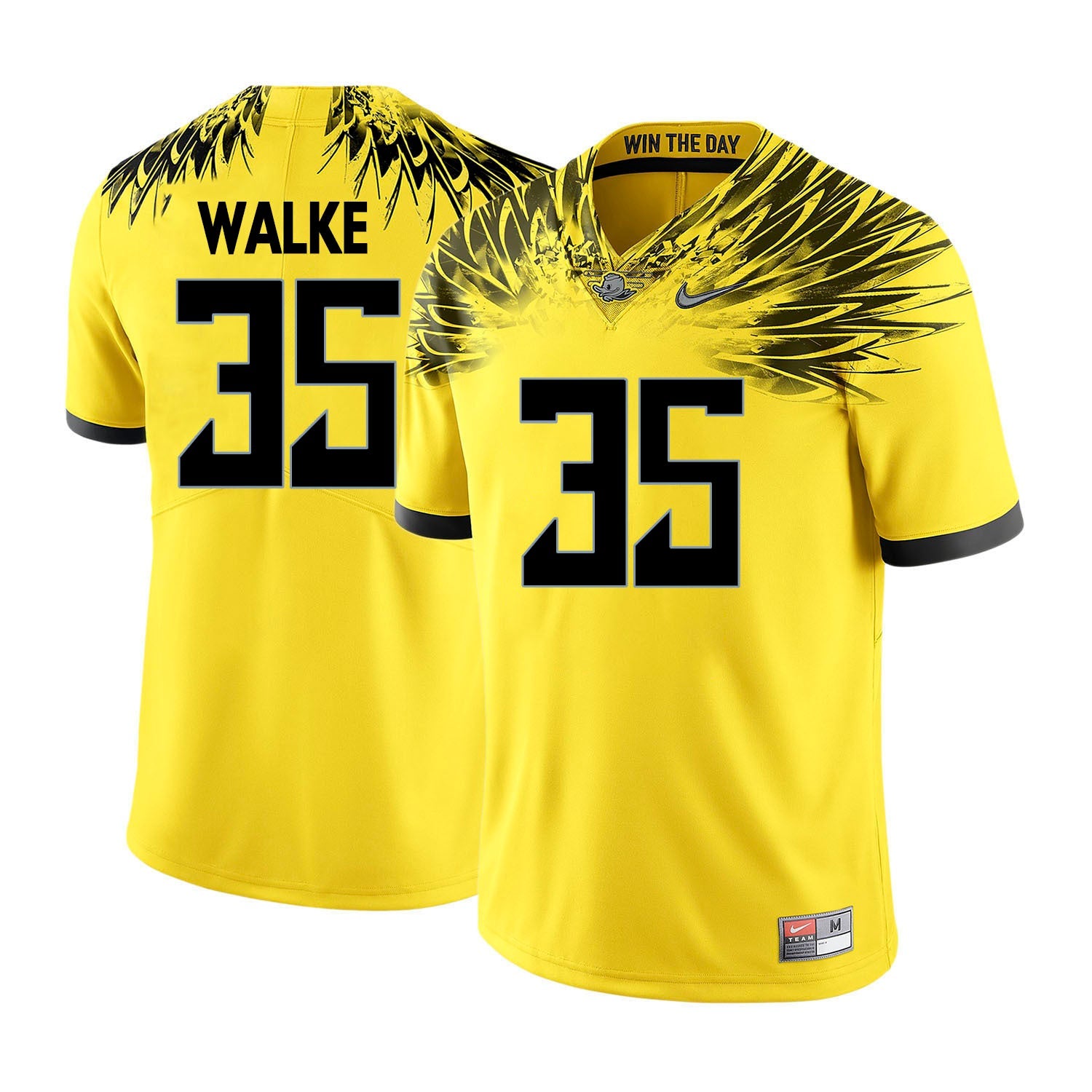 Joe Walker 35 Yellow College Football Jersey football jersey product view 1