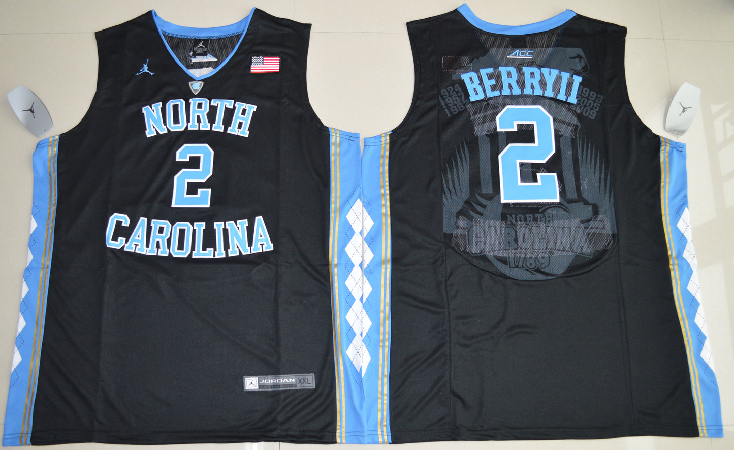 Joel Berry II 2 Black College Football Jersey football jersey product view 1