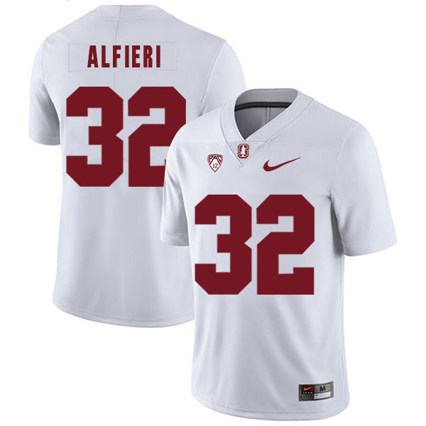 Joey Alfieri 32 White College Football Jersey football jersey product view 1