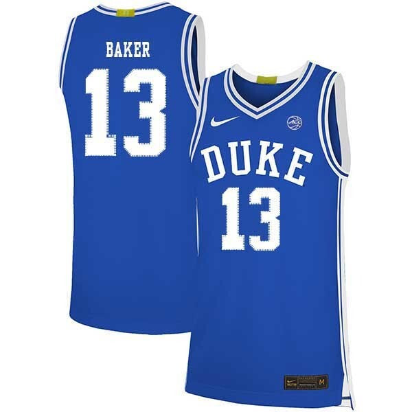 Joey Baker 13 Blue College Football Jersey football jersey product view 1
