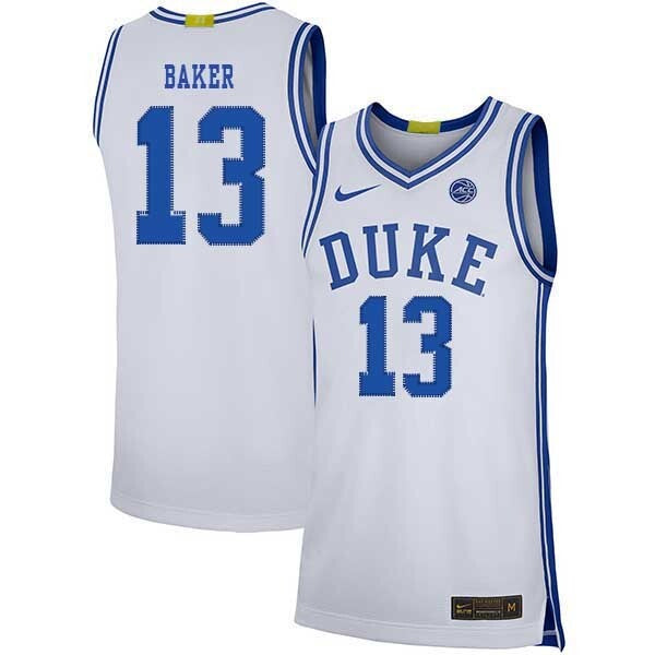 Joey Baker 13 White College Football Jersey football jersey product view 1