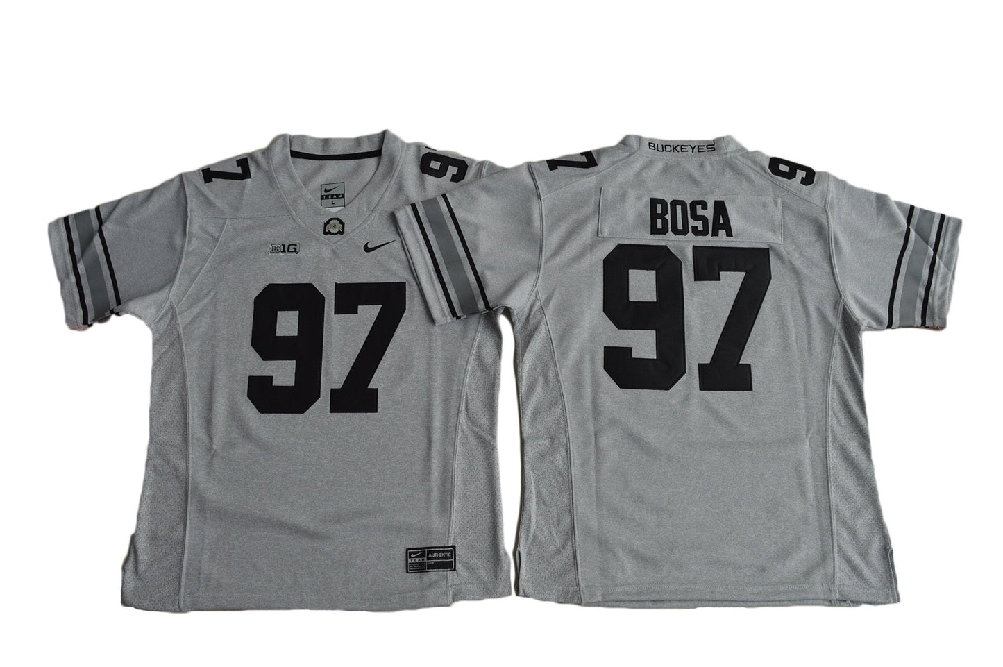Joey Bosa 97 Women Carbon Gray V2 College Football Jersey football jersey product view 1