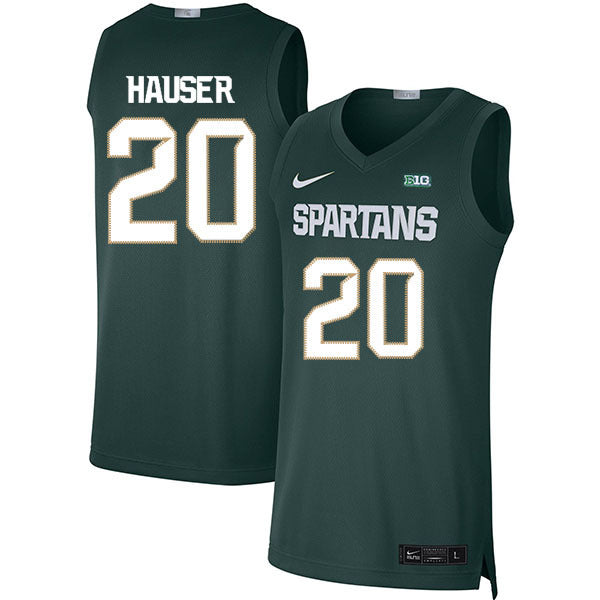 Joey Hauser 20 Green College Football Jersey football jersey product view 1