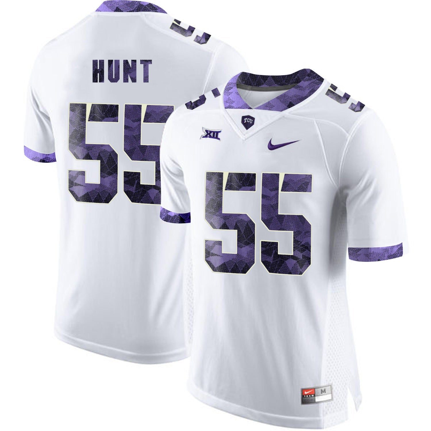 Joey Hunt 55 White College Football Jersey football jersey product view 1