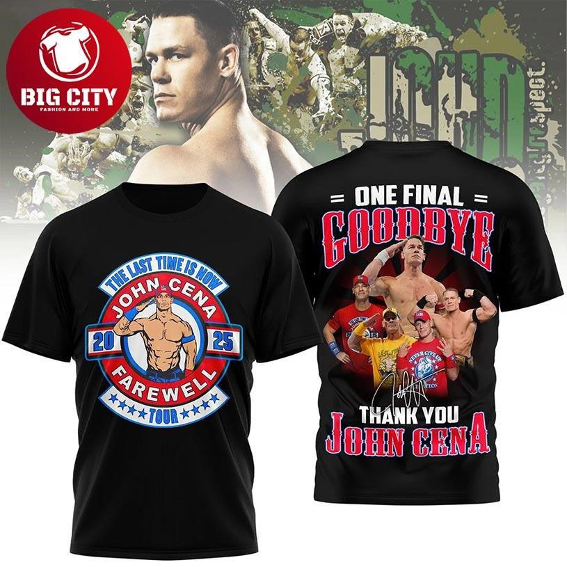 John Cena Farewell Tour 2025 One Final Goodbye Wrestling Fan Tribute Two Sided Shirt Unisex T-shirt, Sweatshirt, Hoodie, Long Sleeve Tee - T-Shirt, Sweatshirt, Hoodie